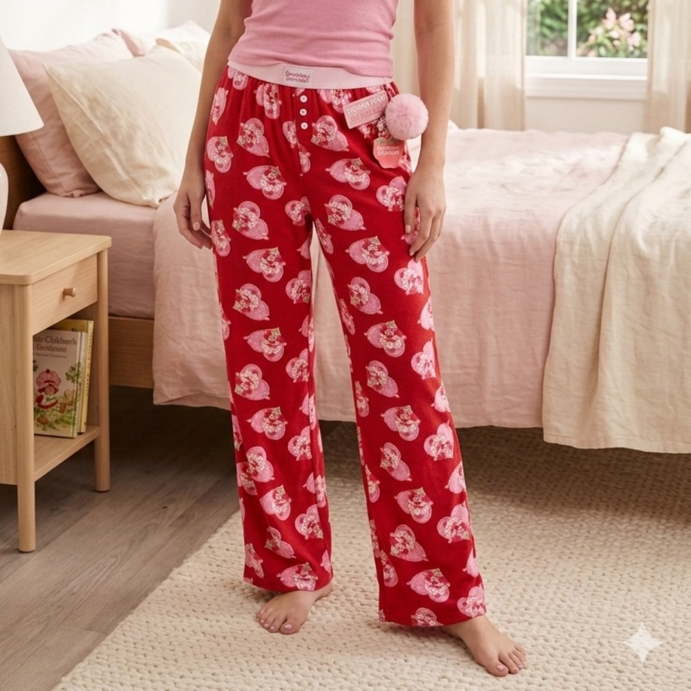 Cozy Pink Tank with Red Heart-Print Pajama Pants (2 pieces)